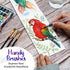 Watercolor Paint Set - 50 Travel Watercolors, Paint for Adults, Kids, Beginners, Palette with Paper, Brush, Art Supplies