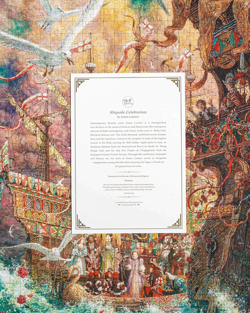 Art & Fable Shipside Celebration 750 Piece Premium Adult Jigsaw Puzzle by Anton Lomaev
