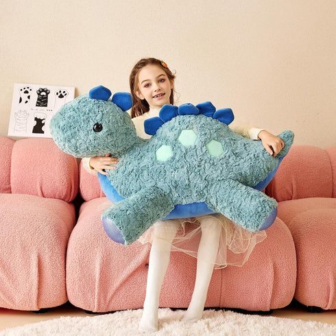 Giant Stegosaurus Stuffed Animal Plush Toy - 30" Large Dinosaur - Jumbo Cute Plushy Birthday Gift for Kids