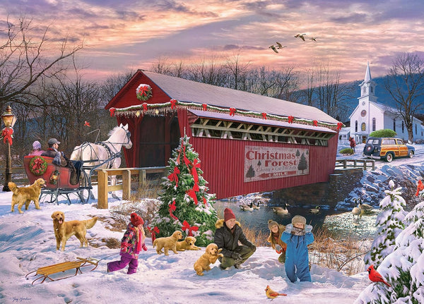Ceaco Classic Christmas - Red Barn 1000 Piece Jigsaw Puzzle