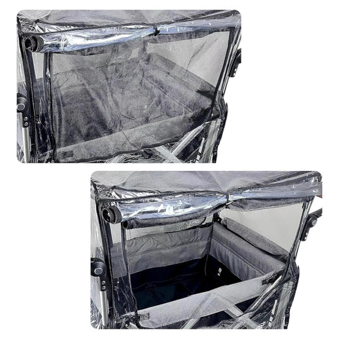 Ezkindheit 2in1 Big Size Rain Cover for Stroller, Mosquito Net for Trolley Cart, Big Cover with Window for Picnic