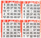 4 on Orange Bingo Paper Game Cards - 750 Sheets - 8 Inch Square Size Disposable Sheet - Made in USA