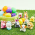 18 JOYIN Pcs Pre-Filled Easter Eggs with Plush Animal Toys, Egg Filled Keychain for Kids Hunt Goodie Bag Fillers Basket