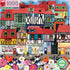 eeBoo: Piece and Love Whimsical Village 1000-Piece Square Jigsaw Puzzle for Adults and Families