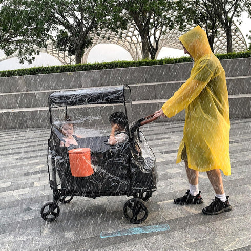 W2 W2, SeedFuture Raincover for Stroller Wagon, Rain Cover Compatible with WONDERFOLD Waterproof, Windproof, Protect