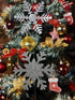36pcs Silver Snowflake Garland - Winter Wonderland Hanging Snowflakes for Holiday Home Decor
