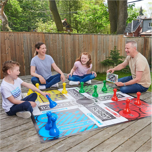 Giant SORRY Classic Family Board Game - Indoor Outdoor Retro Party Activity with Oversized Gameboard