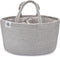 Parker Baby Rope Diaper Caddy Organizer - Nursery Storage Bin and Car