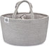 Parker Baby Rope Diaper Caddy Organizer - Nursery Storage Bin and Car