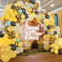 ALL-IN-1 Bee Balloons Garland Kit & Arch - Black Yellow and White Bumble Bee Balloons for Gender Reveal Party Supplies