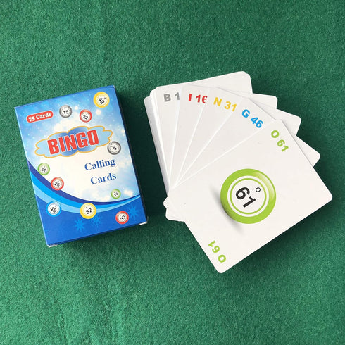 Yuanhe 2.5"X3.5" Bingo Calling Cards - Colorful and Durable, Complete Deck of 75 Numbers for Bingo Games