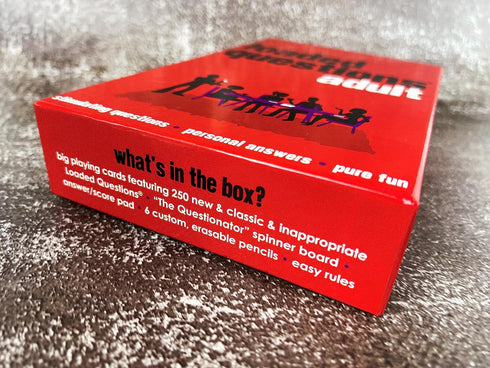 ADULT LOADED QUESTIONS Rousing Adult Party Game, Over 300 Suggestive Questions, 4 to 6 Players, Ages 17+
