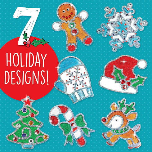 7 6+) Creativity for Kids Holiday Easy Sparkle Window Art Craft Kit: Create Window Art Designs, Holiday Crafts
