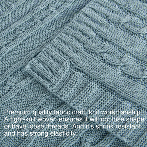 100% 30x40 30x40 Inches, NTBAY Pure Cotton Cable Knit Toddler Blanket, Super Soft Warm Breathable Baby Blanket
