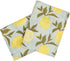 Set Lemon Print Organic Cotton Muslin Burp Cloth by MILKBARN