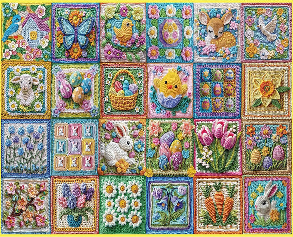 White Mountain 1000 Piece Jigsaw Puzzle Spring Holiday Collage Puzzles with Large