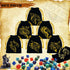 6 Sets DND Polyhedral Dice, Dungeons and Dragons Rolling Dice for RPG MTG, Bulk with 6 Drawstring Bags & PU Leather Tray