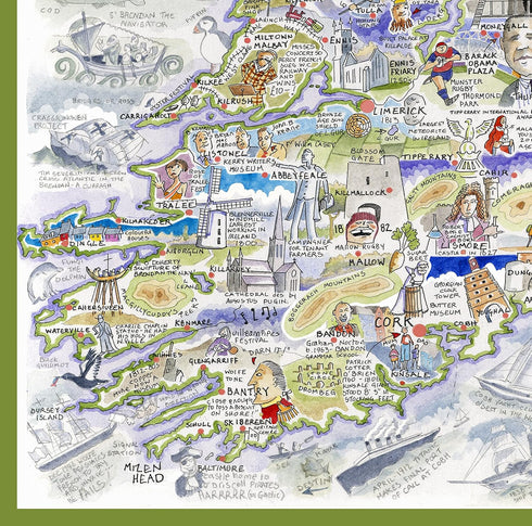 1000 Piece Jigsaw Puzzle - Comical Map of Ireland Artwork by Tim Bulmer - Funny Jigsaw Puzzles for Adults