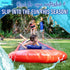 Franklin Sports Aqua Ride Kids Waterslide, 25' Lawn Water Sliding Mat + Inflatable Surf Board, Outdoor Toy