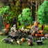 Flormoon Small Animal Figures for Kids - 16PCS Realistic Forest Animals Baby Figurines - Educational Toys
