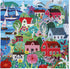 eeBoo Piece and Love Swedish Fishing Village 1000 Piece Square Puzzle, Glossy Sturdy Pieces