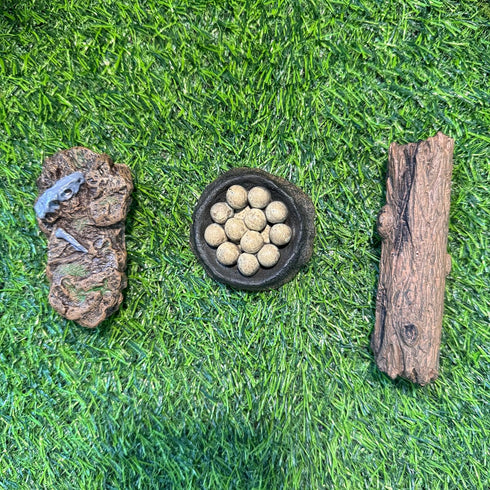 12inches Realistic Dinosaur Park Gate with Log, Nest of Eggs, Stone, Great Addition to Dino Toys, Truck or RC Dinosaur