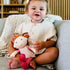 HABA Soft Baby Doll Roya - 10" Rag Doll with Red Pigtails, Pink Dress, Machine Washable, Ideal for 2 Year Old Girls