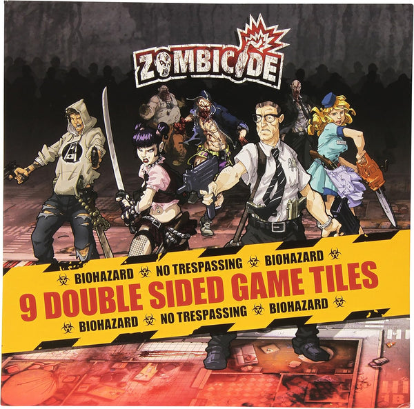 CMON Zombicide: 9 Double Sided Game Tiles - Expand Your Zombie Survival World! Cooperative Strategy Game, Ages 14+