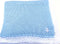 Sona Knitted Crochet Finished Blue Cotton White Trim Baby Blanket with Anchor