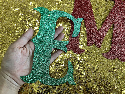 Red and Green Merry Christmas Banner, Merry Xmas Sign Garland for Christmas Party Decorations, Holiday Mantle Decor