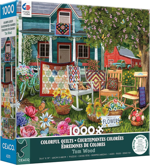 1000 Piece Jigsaw Puzzle - Colorful Quilts by Ceaco