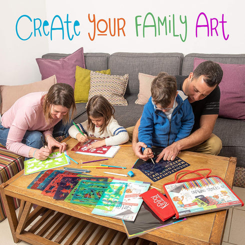 63 4-8 8-12 Set- 15 260+ Kipipol Pcs Drawing Stencils for Kids Ages - and Up - Arts and Crafts for Girls and Boys