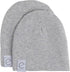 Ely's & Co. Large Cotton Knit Jersey Swaddle Blanket and 2 Beanie Gift Set, Heather Grey Receiving Blanket