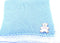 Sanjit Knitted Crochet Finished Blue Cotton White Trim Baby Blanket with Anchor