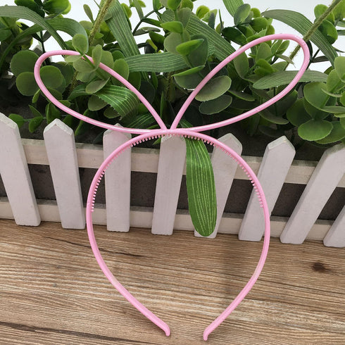 XIMA 12pcs Plastic Girls Headbands with Bunny Ears, Bows, Party Hair Accessory (SP-Rabbit Ear)