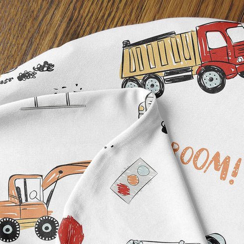 Sweet Jojo Designs Construction Truck Nursing Pillow Cover Breastfeeding Pillowcase for Newborn Infant Bottle or Breast