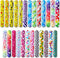 50-Piece Slap Bracelets, Easter Basket Fillers for Toddlers & Kids, 25 Unique Designs
