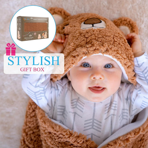 0-6 Baby Swaddle Blanket Bear Months Cute Organic Ultra Soft Plush NewBorn Baby Essentials Must Have Infants Girls Boys