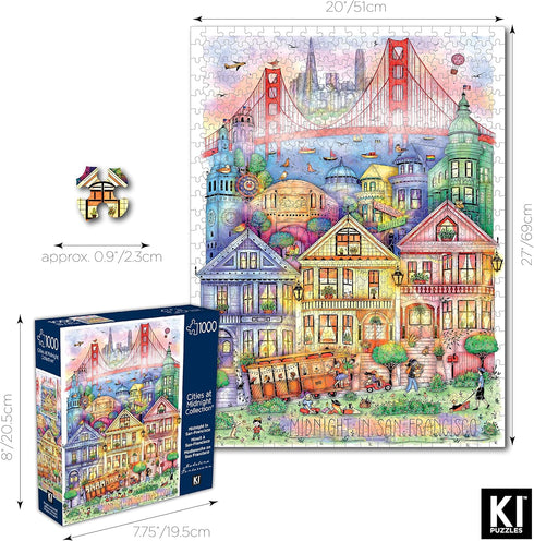 KI Puzzle 1000 Piece Puzzle for Adults Madalina Tantareanu Cities at Midnight: SAN Francisco Art Jigsaw