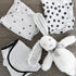Set 3 Pack 0-3 Ely's & Co. Adjustable Swaddle Blanket Infant Baby Wrap Grey and Black Months