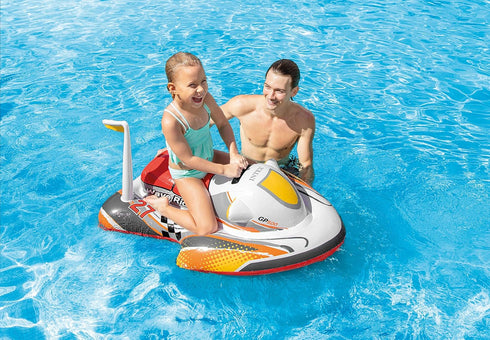 88lb 46" 30.5" 3+ INTEX Wave Rider Inflatable Pool Float: Pool Toy For Kids Heavy-Duty Handle Weight Capacity x