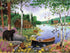 550 Piece Puzzle for Adults by J. Charles, Black Bear and Cabin, 24X18 Country Life Jigsaw (02632-SB)