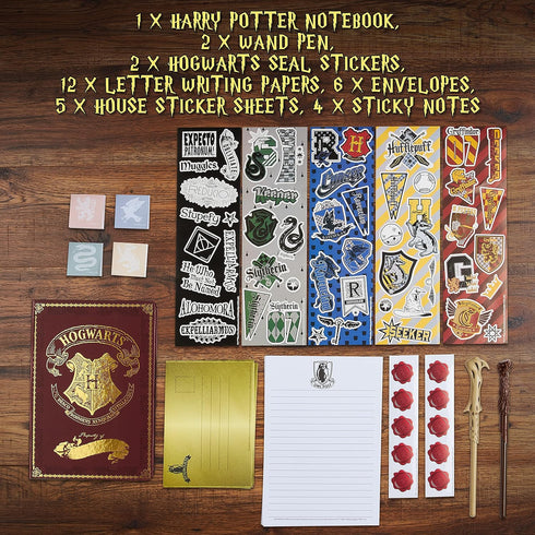 Set Harry Potter Stationary for Kids Teens Adults with Wand Pens Notebook Stickers Sticky Notes School Supplies