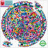 eeBoo Piece and Love Triangle Pattern 500 Piece Round Circle Jigsaw Puzzle for Adults and Families