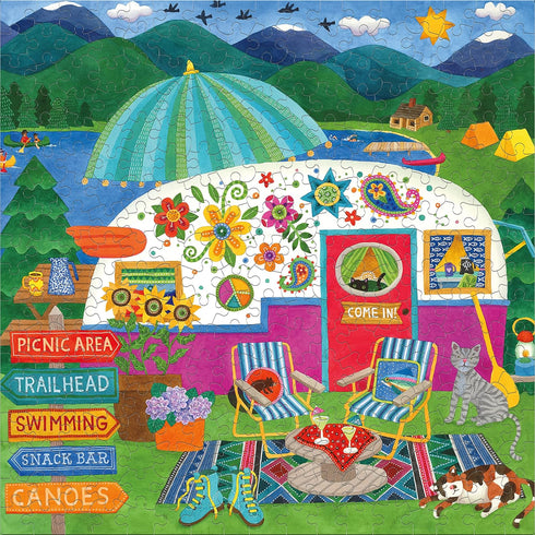 Ceaco - Happy Camper - Lake Camper Oversized 300 Piece Jigsaw Puzzle