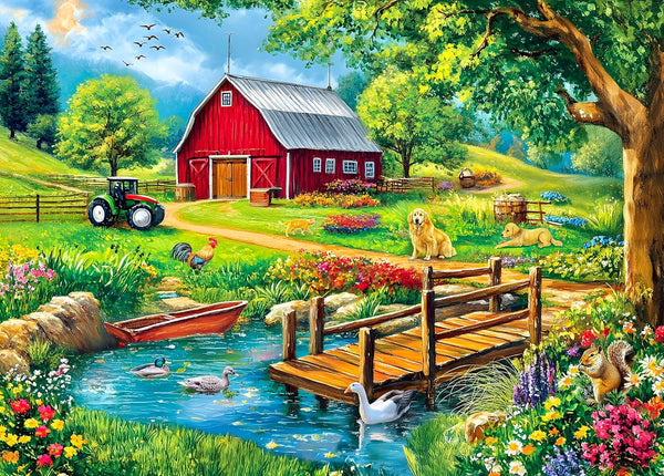 500 Piece Puzzle for Adults - Jigsaw Puzzles - Spring Farm