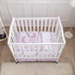 Set 3 Set La Premura Baby Mini Crib Bedding for Girls, Pastel Purple Butterfly, Piece Crib for Nursery Portable Crib