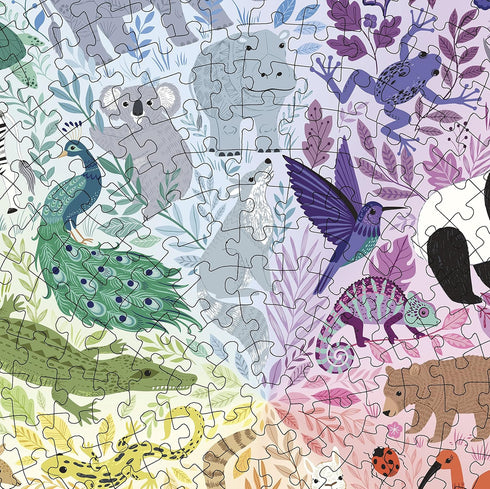 Ravensburger Circle of Colors: Animals 500 Piece Round Jigsaw Puzzle | Softclick Technology | Engaging Artwork