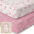 Yoofoss Muslin Pack and Play Sheets Fitted, Organic Mini Crib Sheets for