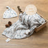 Miaoberry Forest Organic Muslin Swaddle Blankets for Baby Boy with Matching Hat and Wooden Hello World Newborn Sign |